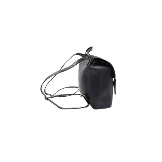 Blackcherry Small Flap Two Tone Buckle Backpack