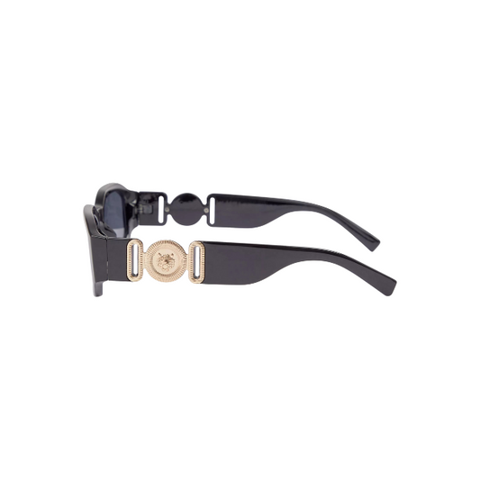 Black Square Smoke Sunglasses