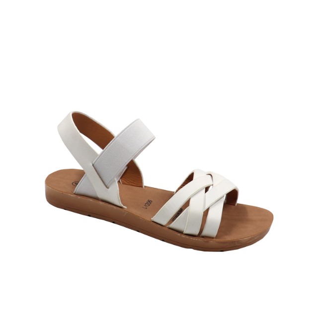 Ladies Strappy Sandal White