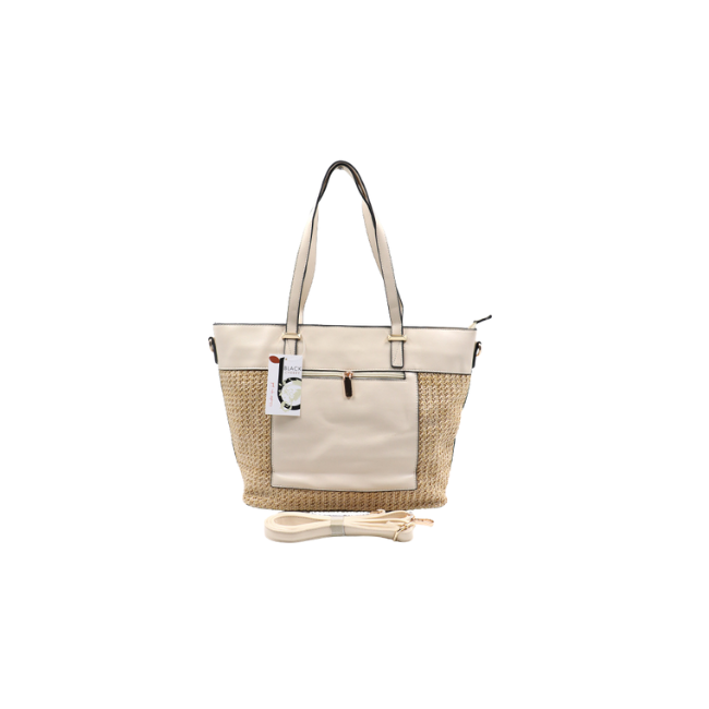 Blackcherry Dual Fabric Tote Bag